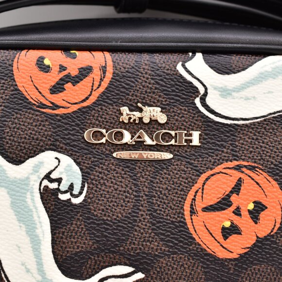 Coach Halloween Mini Jamie Camera Bag with Pumpkin Ghost Print CCF75 NWT NEW - Picture 7 of 15